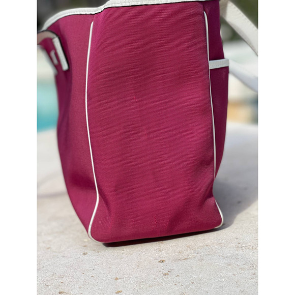 Tres Rare Gucci Canvas Tote Bag Leather Cloth Pony-style calfskin Cloth - Picture 6 of 8